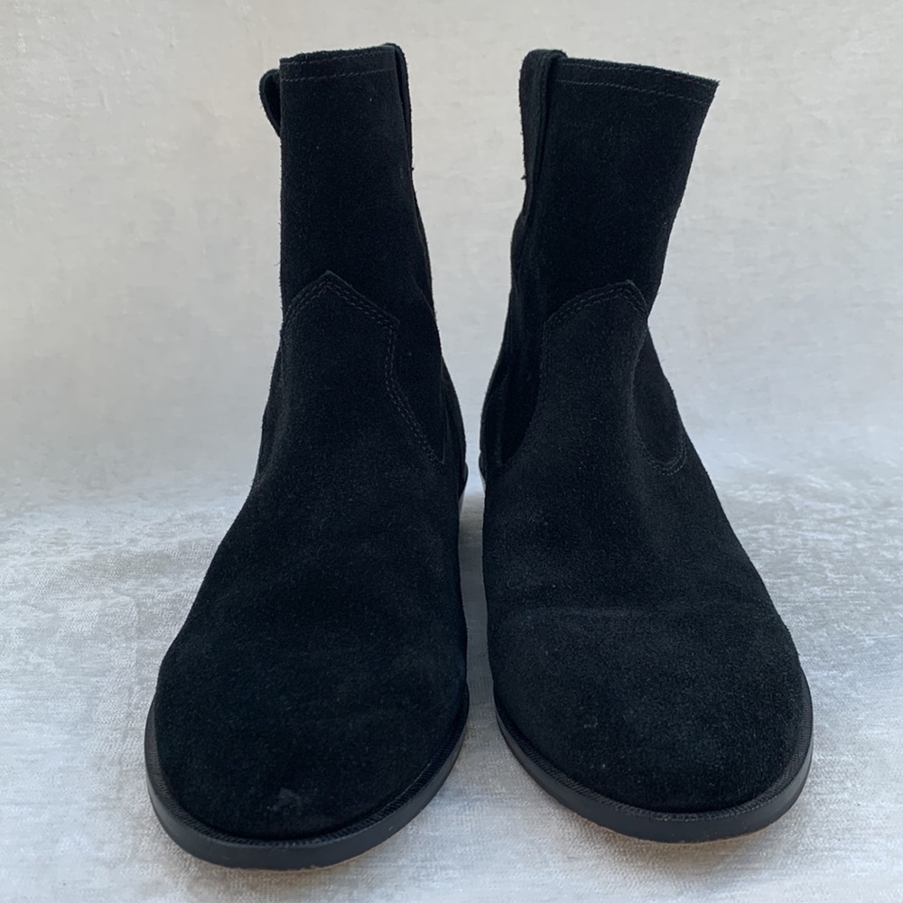 Rebecca Minkoff Chasidy Black Suede Pull On Booties Ankle Boots - Picture 2 of 11